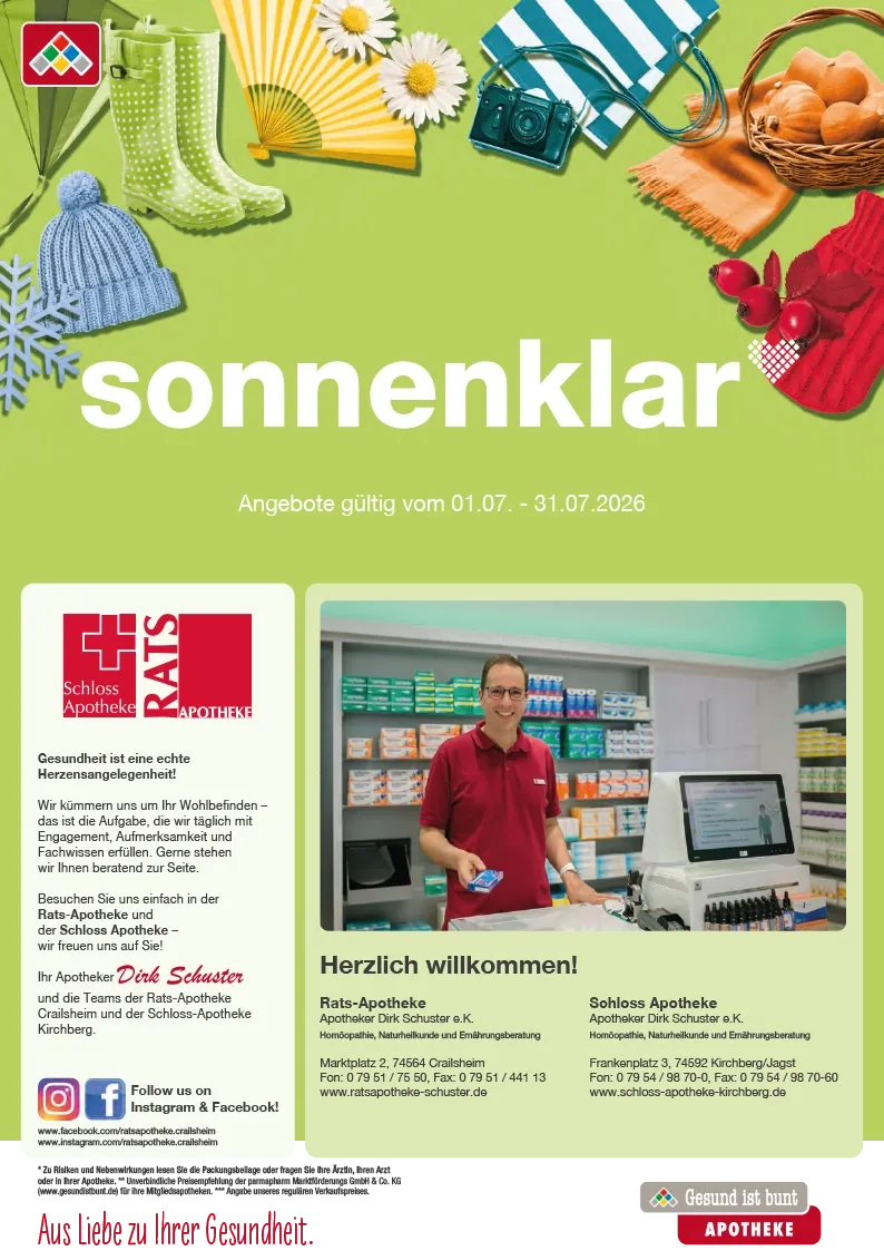 Flyer mit Juli-Angeboten