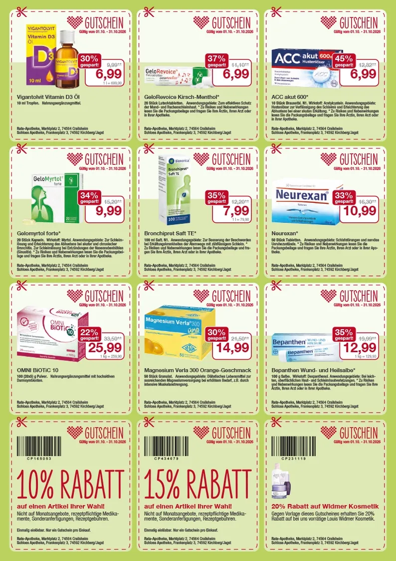 Flyer mit Oktober-Angeboten